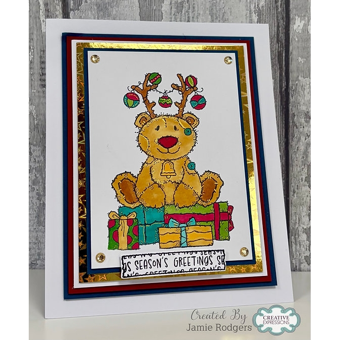 Jamie Rodgers Crafts - Golden Constellation Holographic Card