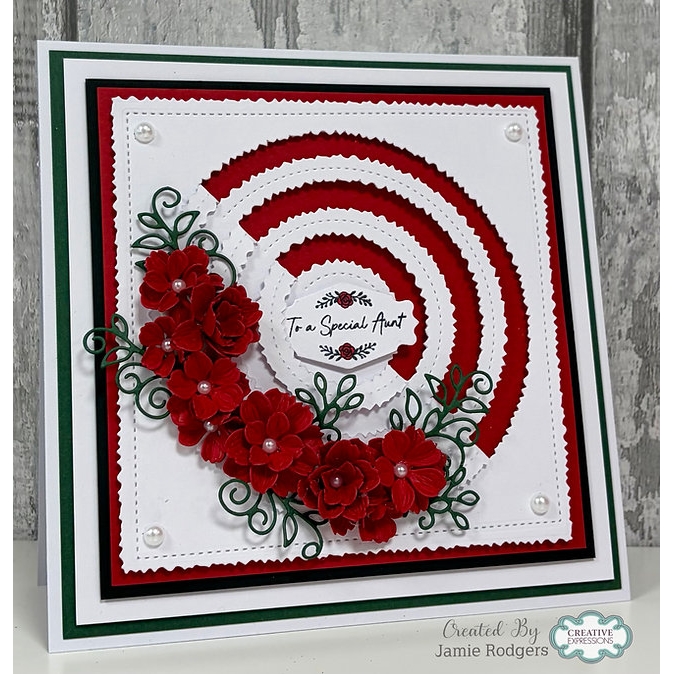 Jamie Rodgers Crafts Deckle Edge & Stitched Half Circles
