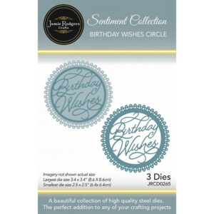 Jamie Rodgers Crafts Birthday Wishes Circle Die Set