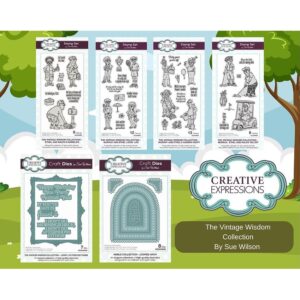 Bundle 2 - Vintage Wisdom Craft Die & Clear Stamp Collection By Sue Wilson