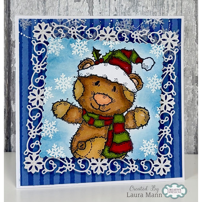 Woodware Christmas Bertie A6 Clear Stamp Set - Image 2