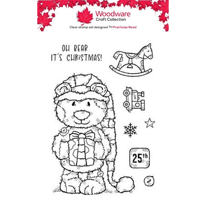 Woodware Christmas Gift A6 Clear Stamp Set