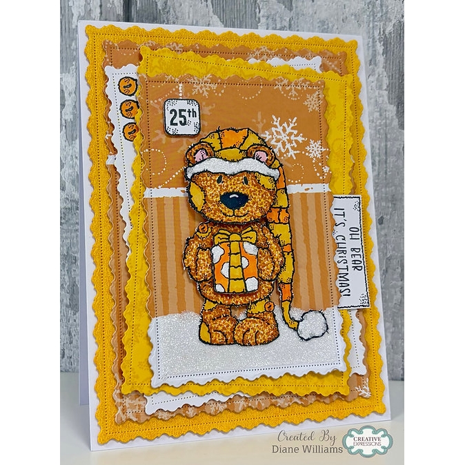 Woodware Christmas Gift A6 Clear Stamp Set - Image 5