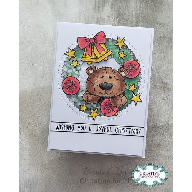 Woodware Christmas Wreath A6 Clear Stamp Set - Image 6