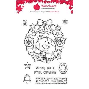 Woodware Christmas Wreath A6 Clear Stamp Set