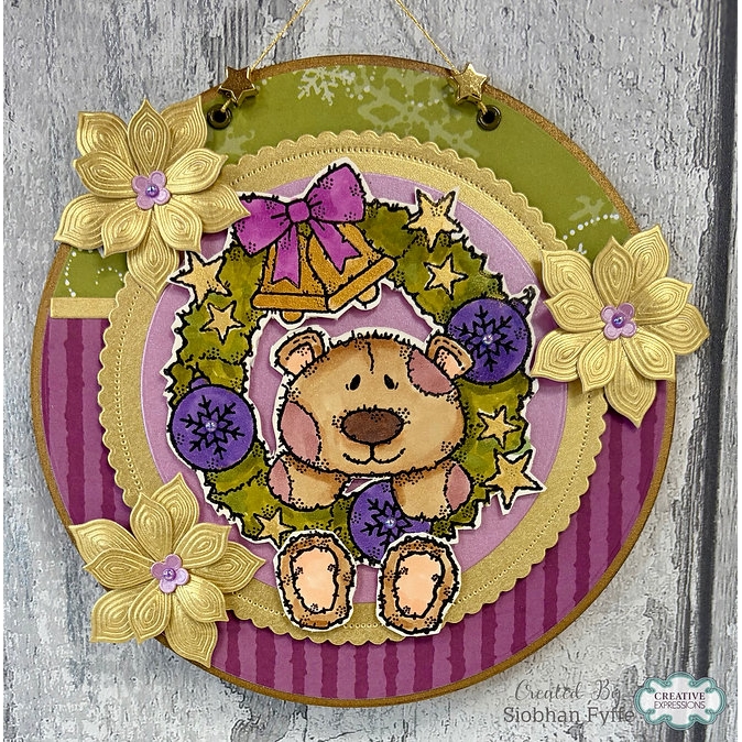 Woodware Christmas Wreath A6 Clear Stamp Set