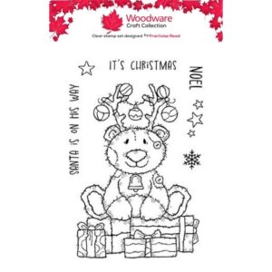 Woodware Reindeer Costume A6 Clear Stamp Set