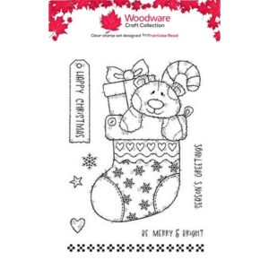 Woodware Bertie’s Stocking A6 Clear Stamp Set