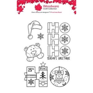 Woodware Ho Ho Ho A6 Clear Stamp Set