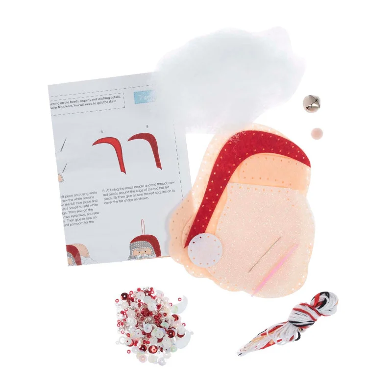 Felt Decoration Kit: Christmas: Sequin Santa - Image 2