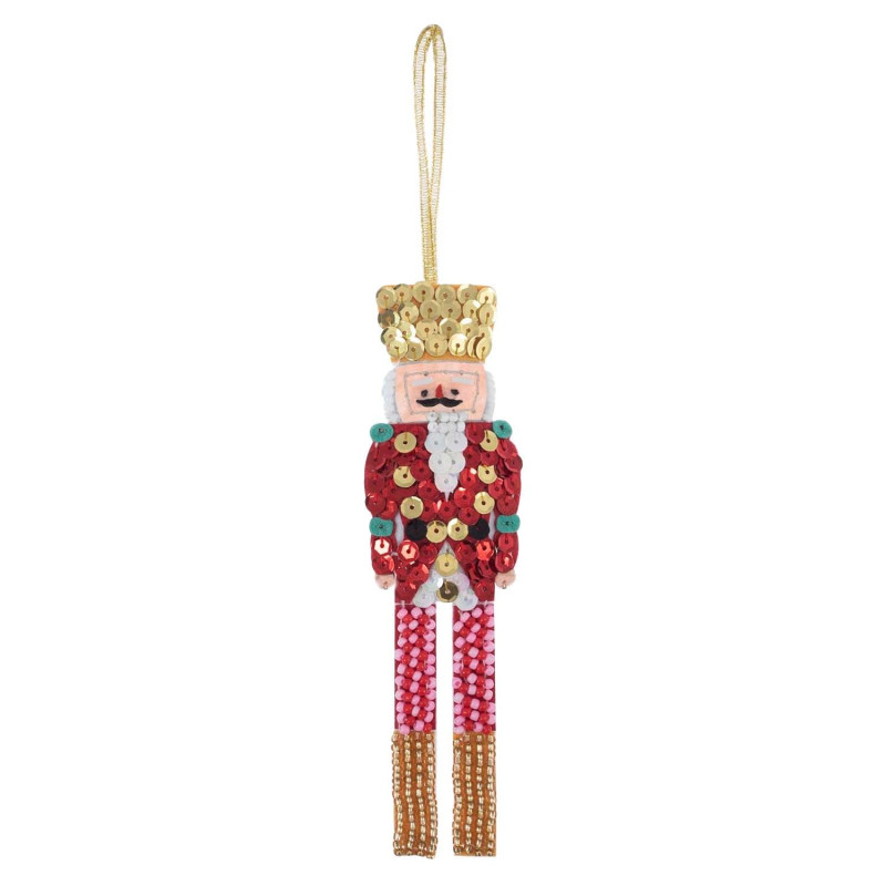 Felt Decoration Kit: Christmas: Beaded Nutcracker - Image 2