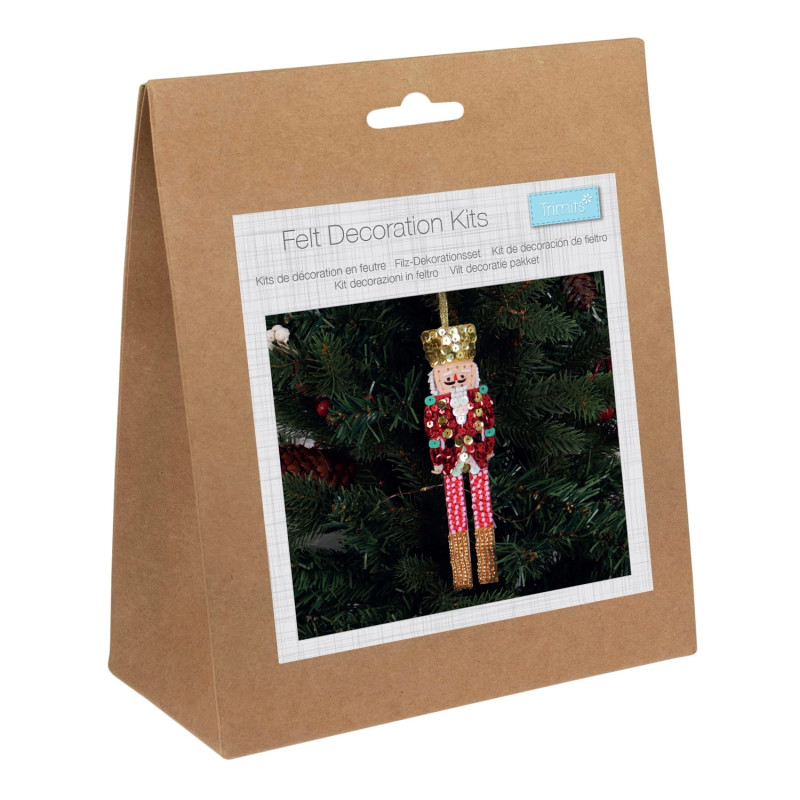 Felt Decoration Kit: Christmas: Beaded Nutcracker