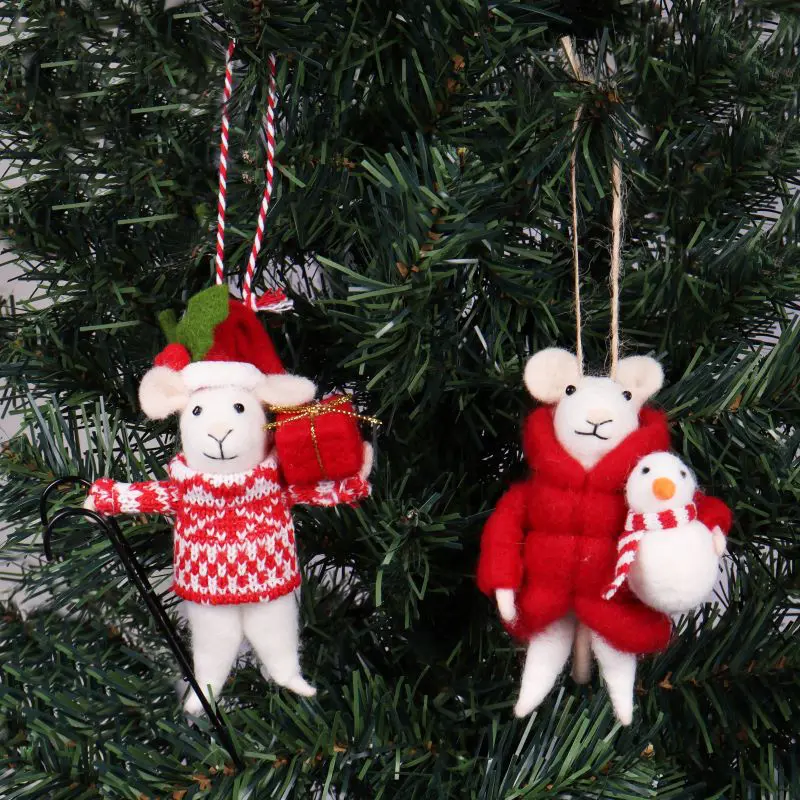 Needle Felting Kit: Mice Friends Duo