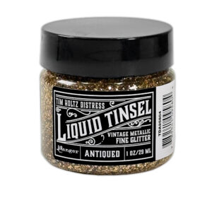 Tim Holtz Distress Liquid Tinsels Fine Glitter - Antiqued (1oz)