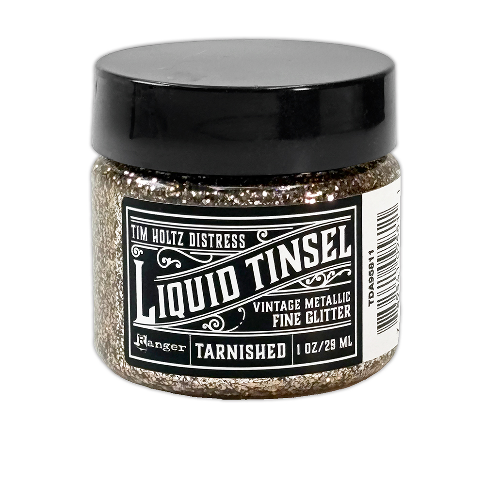 Tim Holtz Distress Liquid Tinsels Fine Glitter - Tarnished (1oz)