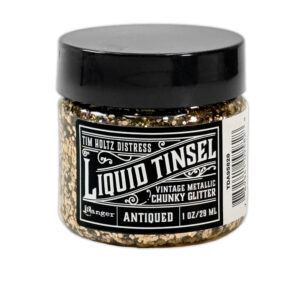 Tim Holtz Distress Liquid Tinsels Chunky Glitter - Antiqued (1oz)
